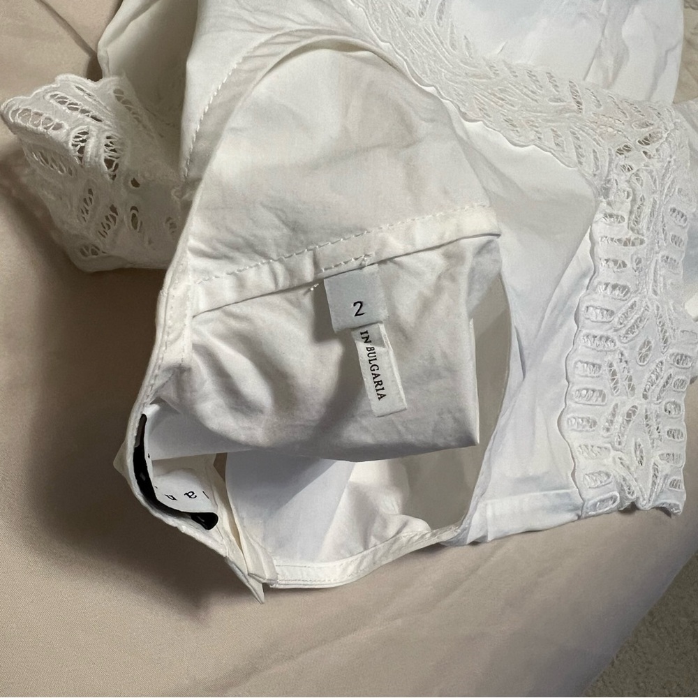 Sandro Lace Cotton Blouse, M - Picture 6 of 9